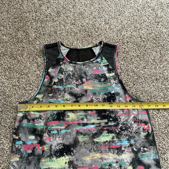 Lululemon Sculpt cropped gray & multicolor pattern tank top - Picture 9 of 10